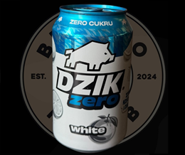 Dzik zero cukru i kofeiny - zero WHITE 0.33 ml